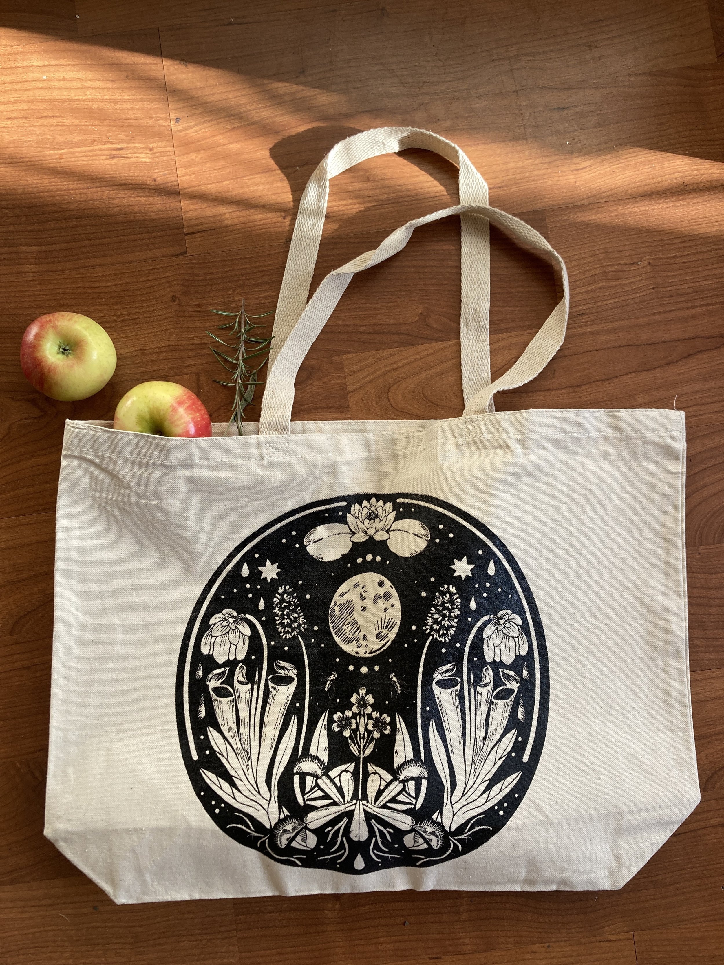 Aquatic Plants Tote bag - in collaboration with staff from Bartrams Garden, and printed by Two Minds Press