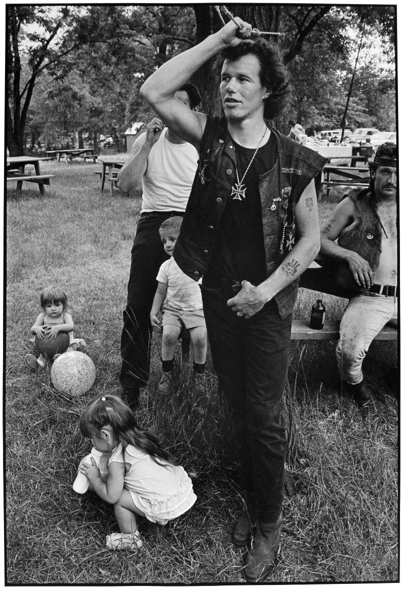 Cowboy at Rogues' picnic, South Chicago, 1968.&nbsp;© Danny Lyon