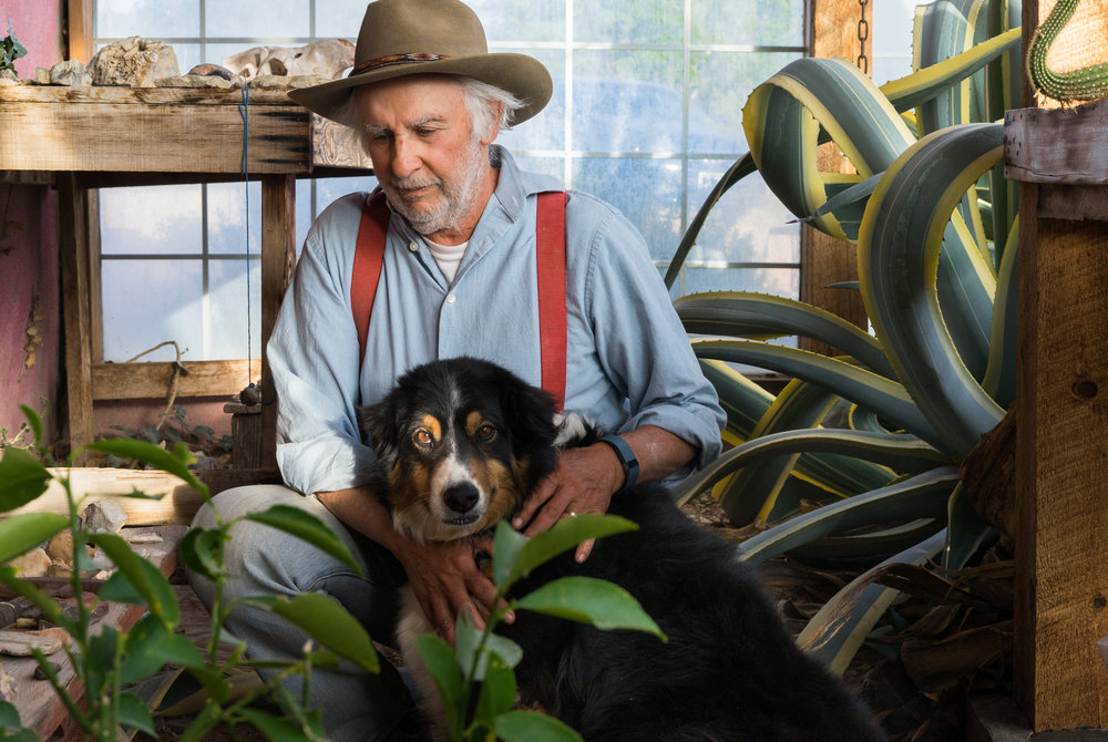 Danny Lyon with Trip, Bernalillo, New Mexico, 2018 . Photo by Jordan Weitzman