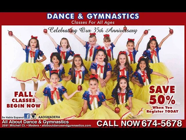 What are you waiting for?! Help us celebrate our 35th anniversary šā¤ļø Register today for 50% off š® #aadgmadera #dance #gymnastics #madera