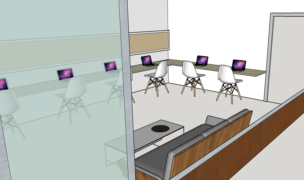 Rendering of potential interior of LikeMinds!