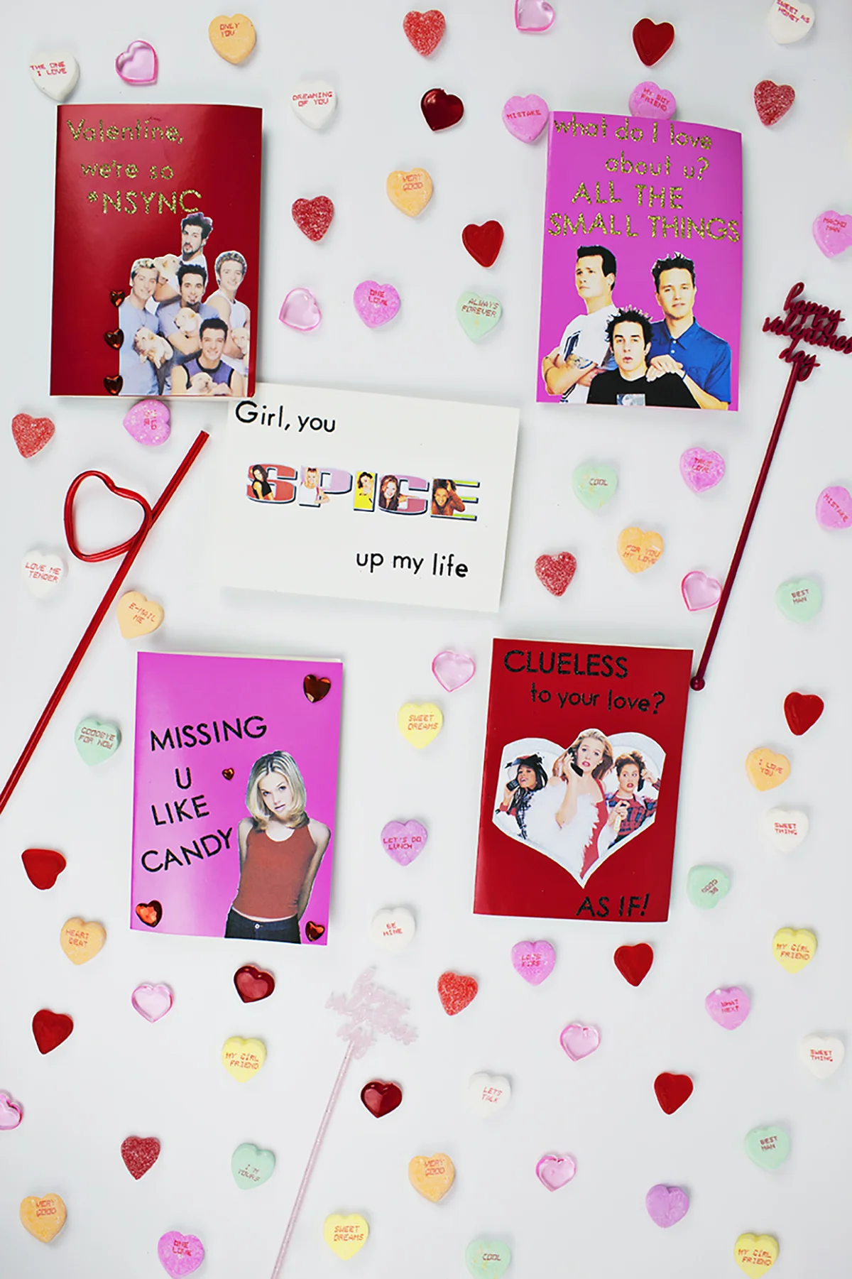 This year, make Valentines that your 13-year old self would approve of. They're perfect for your best friend, your boyfriend, or Galentines Day! Click for the full tutorial.