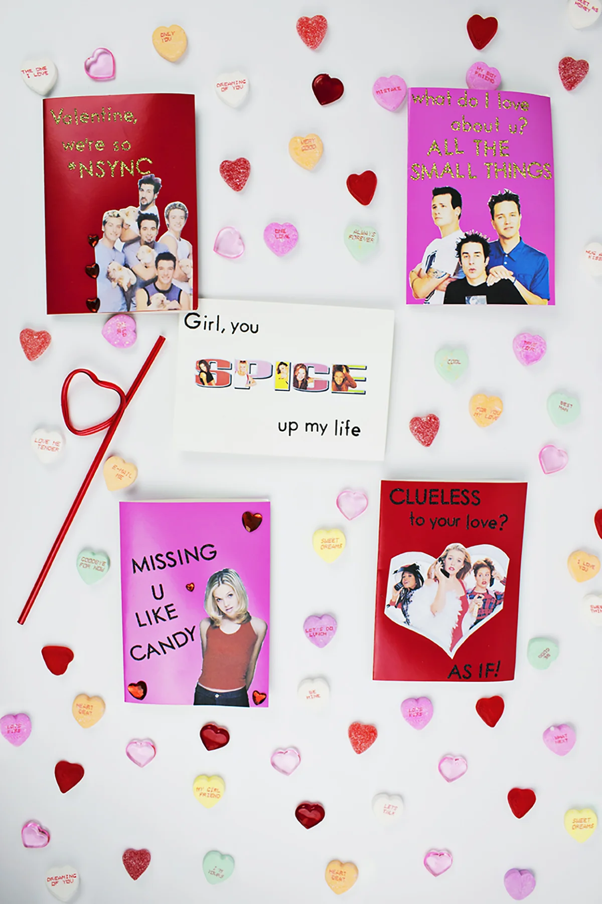 This year, make Valentines that your 13-year old self would approve of. They're perfect for your best friend, your boyfriend, or Galentines Day! Click for the full tutorial.