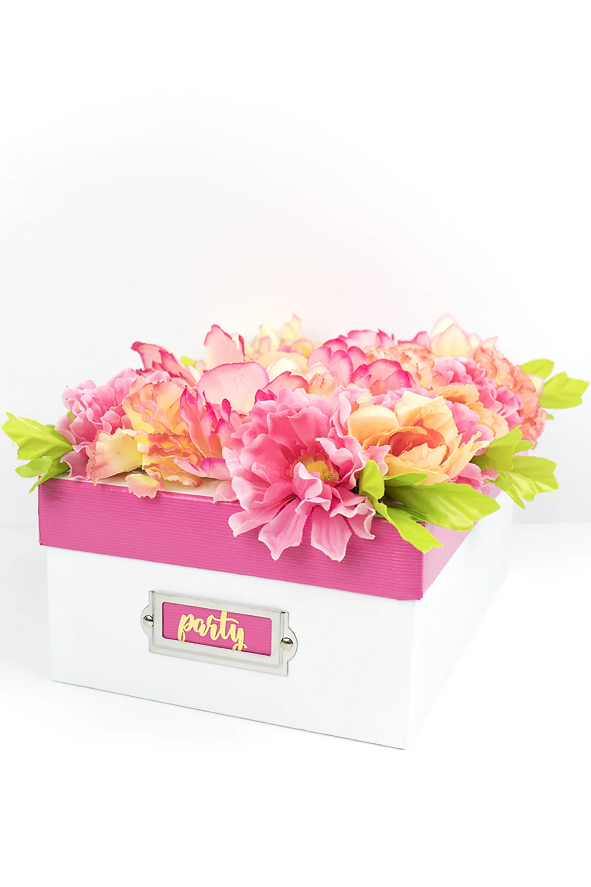 Need a gift box or bridesmaid box that'll put a spring in her step? Look no further! This box is easy and affordable, plus it's a great conversation piece! Click for the full how-to, plus some tips on what to put inside.