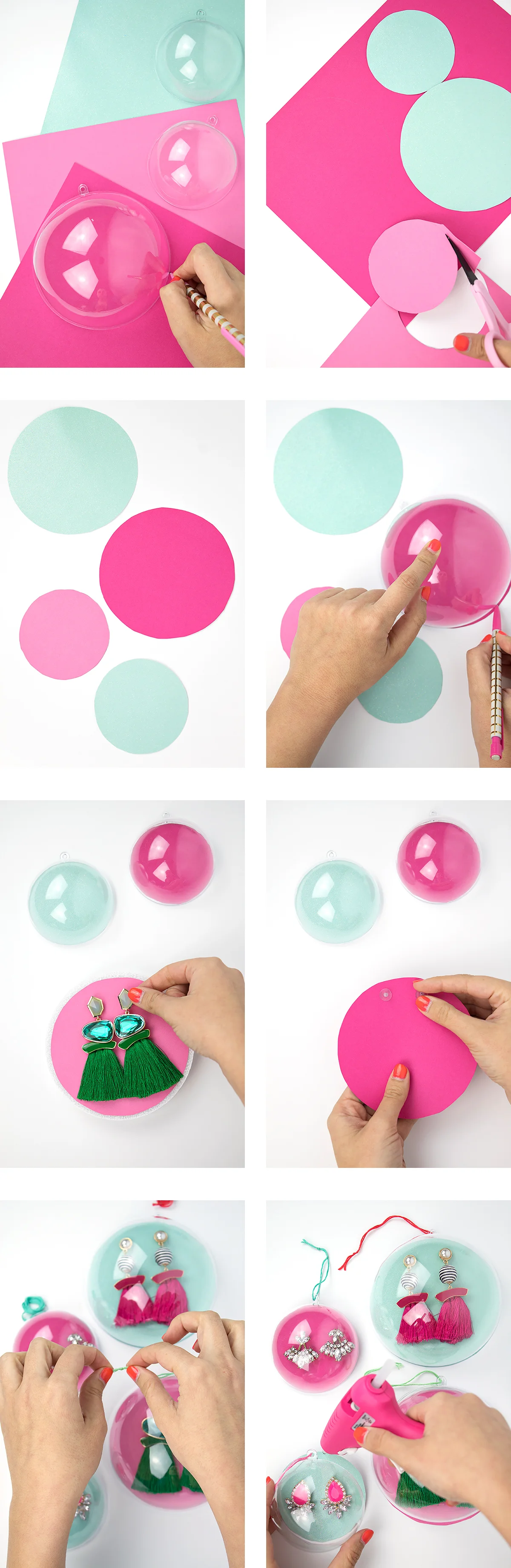 Looking for a great stocking stuffer or Secret Santa gift? These earring ornaments are way more fun than regular ho-hum packaging, and they’re super easy and affordable to do! Click to find the full DIY and check one more thing off your to do list. #diyornaments #stockingstuffer #secretsantagift