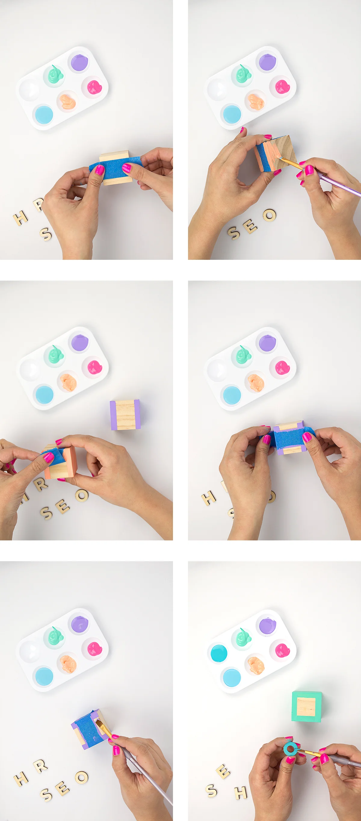Colorful rainbow alphabet baby blocks? Yes please! Find out how to make a set for yourself. Click for the full how-to!