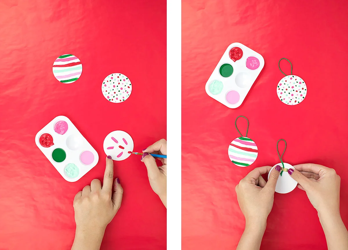 Don’t be a “sharpie on the wrapping paper” type of gal! These tags are easy-peasy to make, with just some paint and cardstock. Click to see the full DIY.