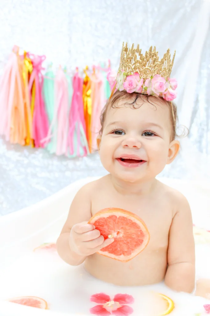 Setting up for a DIY milk bath photoshoot doesn’t have to be hard! Find out how I set up without a backdrop stand or external lights, plus my tips for setting up easily and editing quickly! #diymilkbath #milkbathphotoshoot #milkbathideas #milkbathgirl