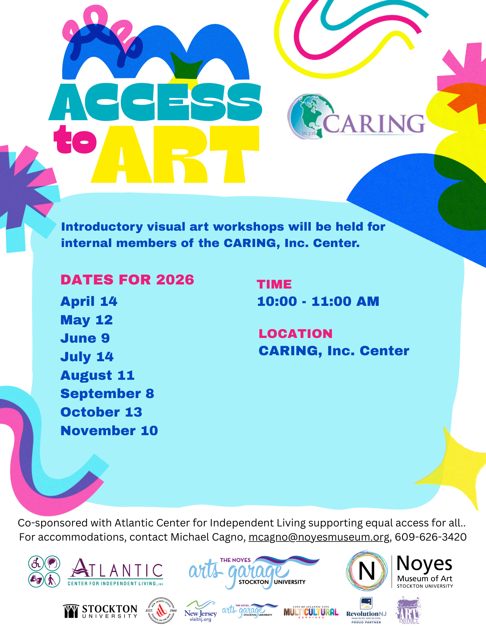 Access to Art workshops at Caring, Inc.