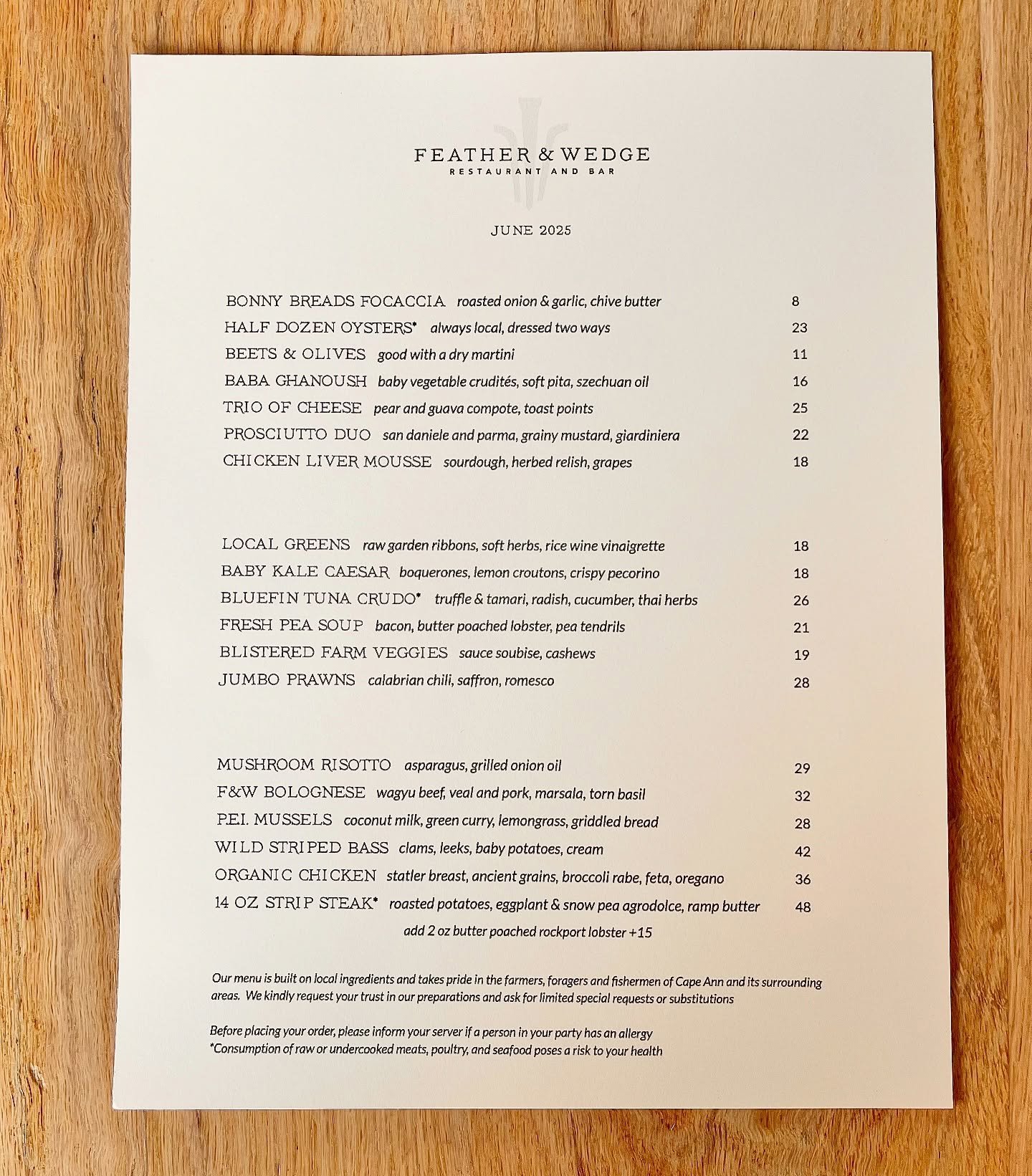 Our updated menu is built on local ingredients and takes pride in the farmers, foragers and fishermen of Cape Ann and its surrounding areas🩵

We can&rsquo;t wait for you to try these new dishes!😍

Book your reservations now on our website! 
(Link i