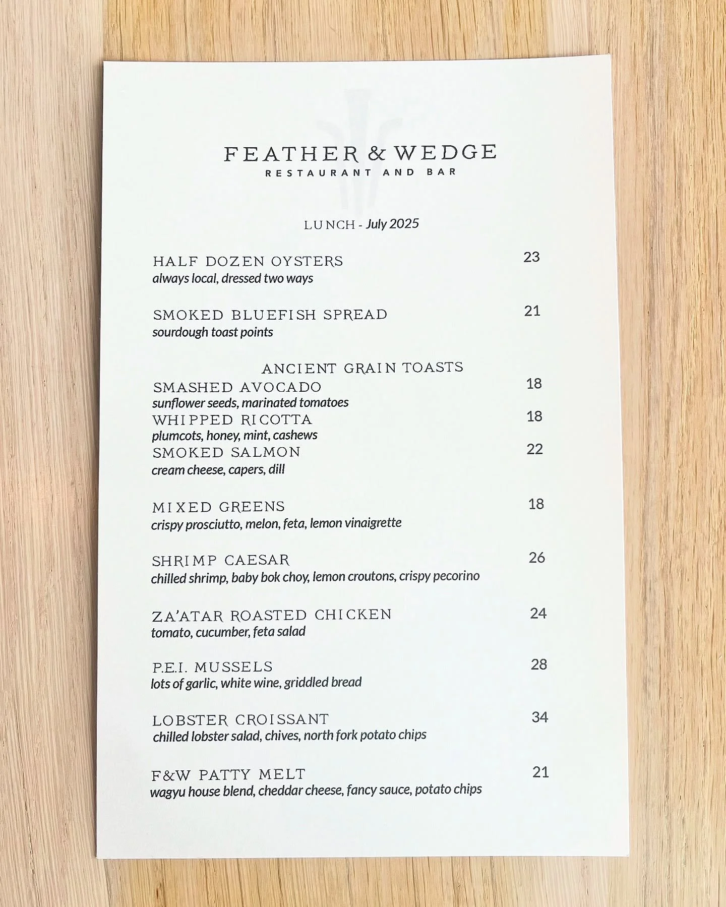 Today is the big day!🎉
We are so excited to be opening for lunch service!🥂🦞

What new menu item are you excited to try??😍
&bull;
&bull;
&bull;
&bull;
#featherandwedge #newengland #restaurant #rockportma #capeannma #northshorema #oceanviews #resta