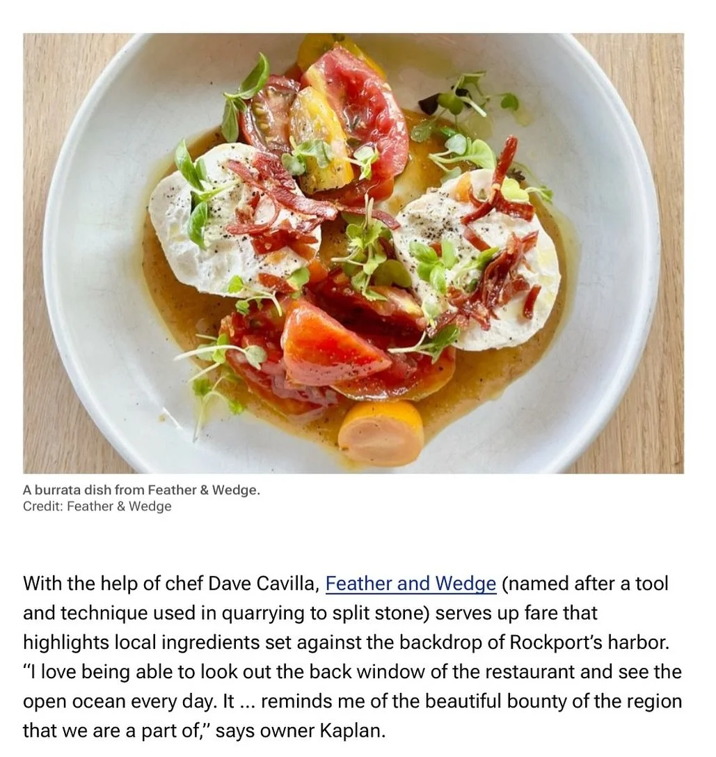 Thank you @meganmargulieswriter for the shout out in @travelandleisure magazine! 

We are honored to be mentioned as where to eat in Rockport alongside @brothersbrewcoffeeshop @brackettsoceanview and @roymoorelobster 

Read the full article at travel