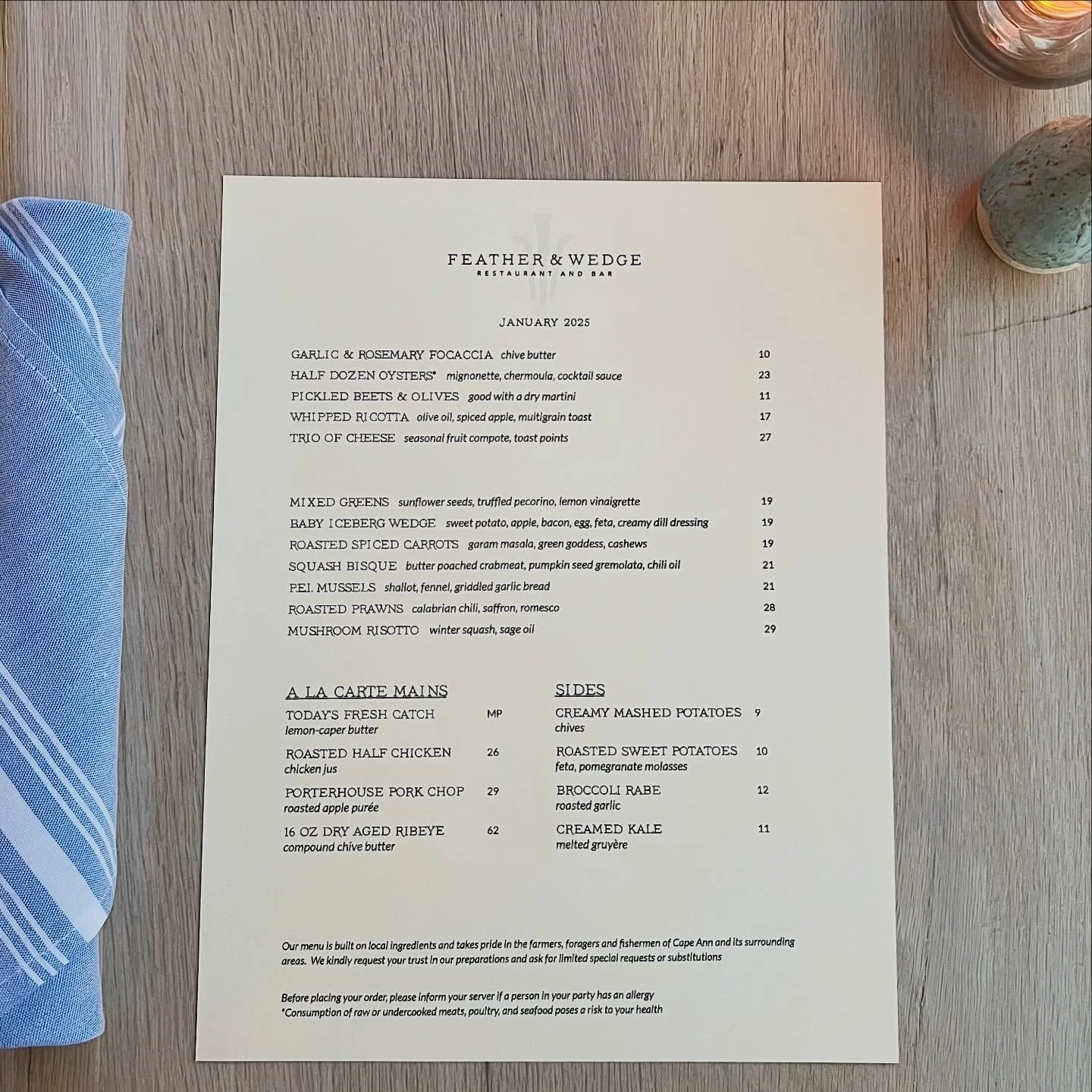 Here&rsquo;s a look at our updated winter menu!❄️

What dish are you coming in to try?