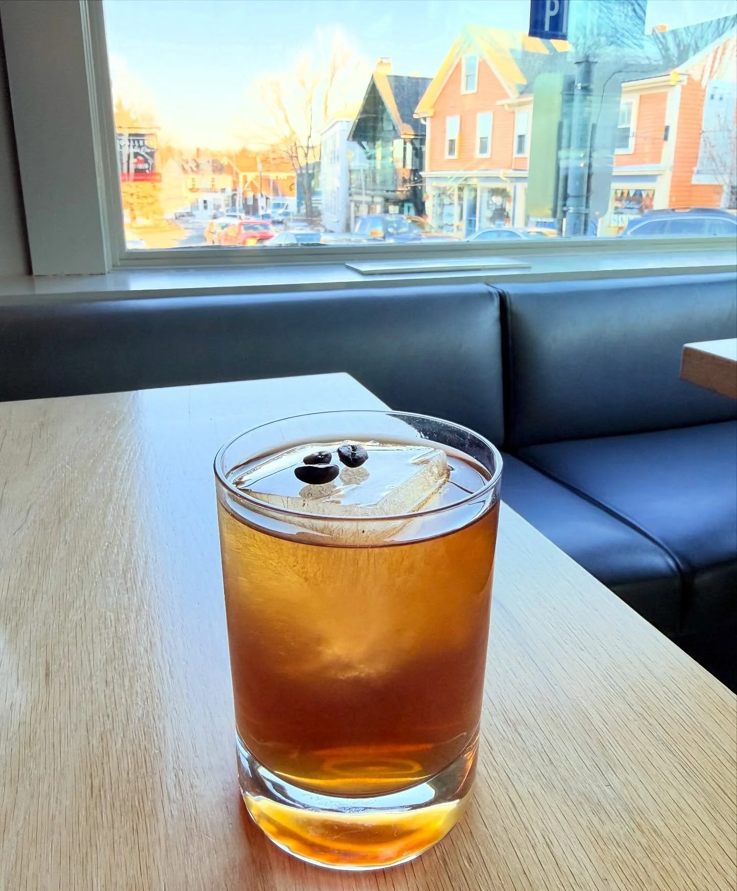 Our newest cocktail! 
A Guinness old fashioned🍹☘️

House Guinness syrup, mole bitters, and a choice of bourbon or rum!