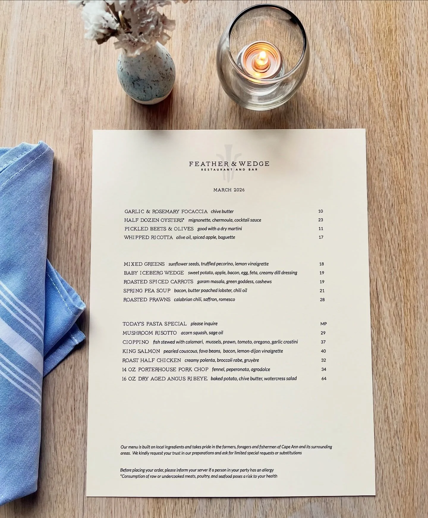 It may be snowing outside today but our spring menu is here!🌷Which new dish are you excited to try? 👀