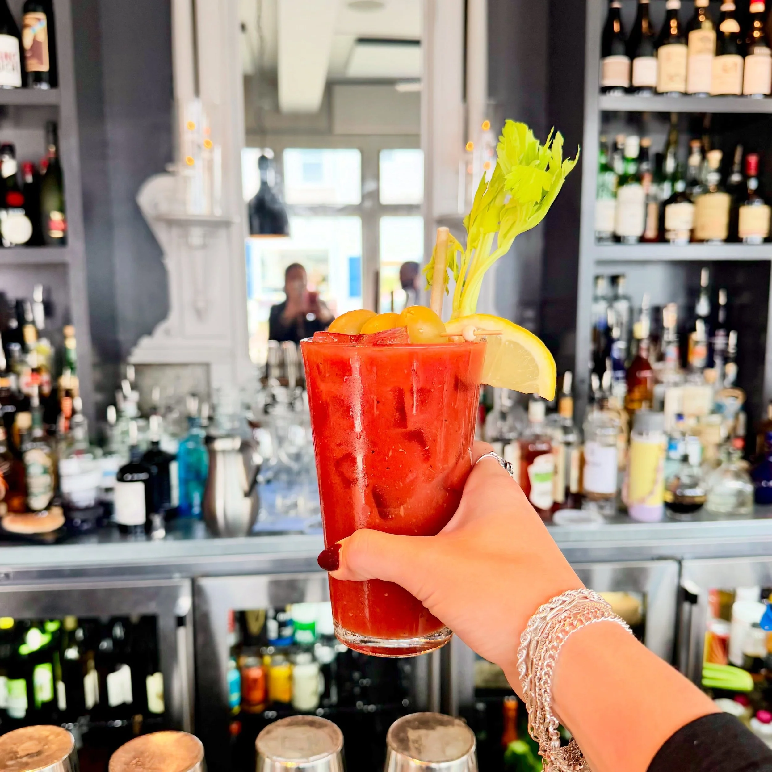 Nothing says brunch like a bloody mary🍅😉

Serving two types of Bloodys today!

🍅Bloody Mary- vodka, house made spicy mix, and tomato 
🍅Bloody Maria- tequila, house made spicy mix, and tomato