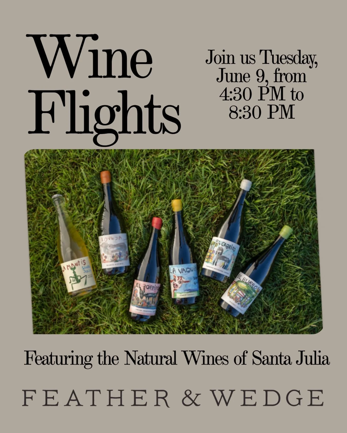Join us tomorrow as we head to Argentina for a wine flight of 4 wines from Bodega Santa Julia!

Come explore naturally made wines, where healthy vineyards and a hands-off approach create wines full of character and charm🍷

Book your reservation now!