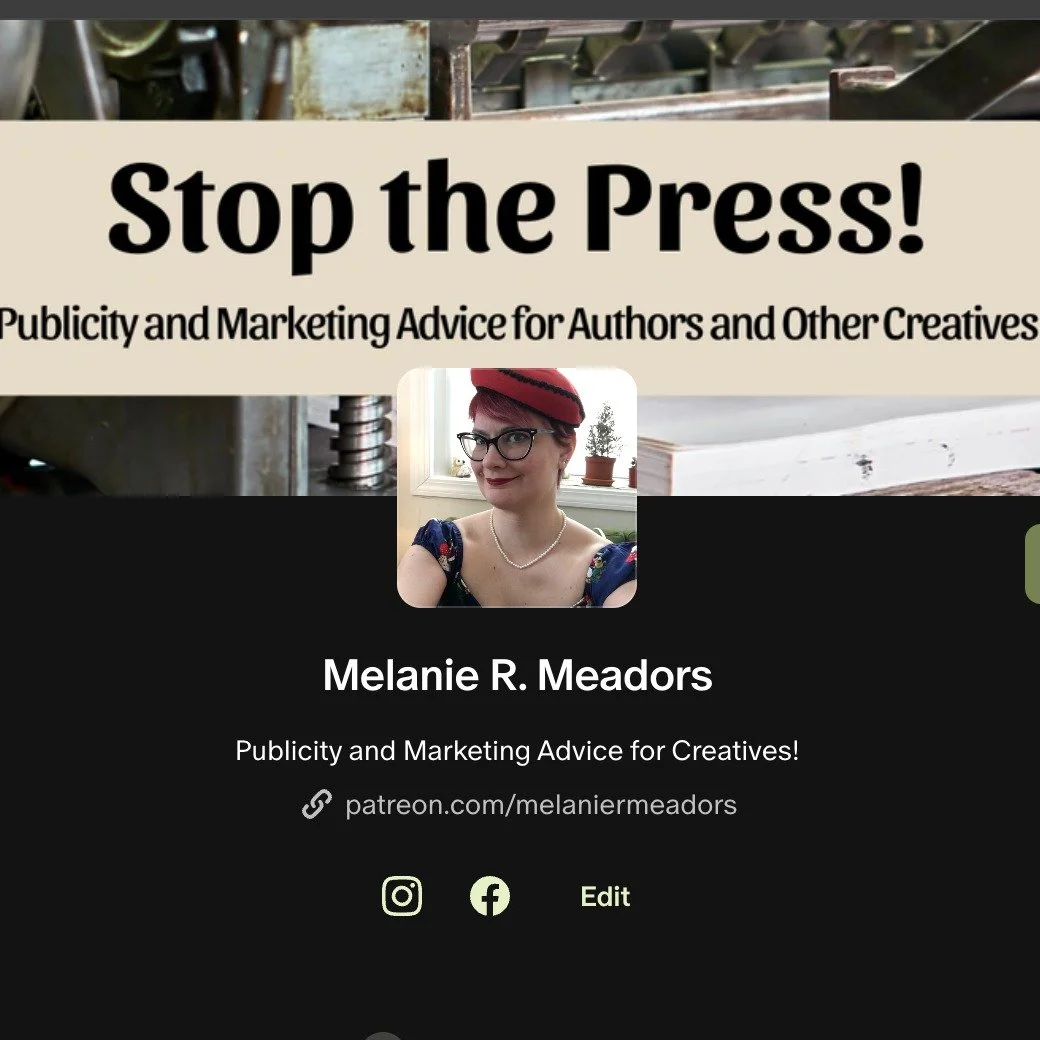Publicity Mel is back, and I am bringing you articles and content to help authors and other creatives reach and engage with their audiences! Check out my newly redesigned website at http://melaniermeadors.com, and if you want to support my endeavor a