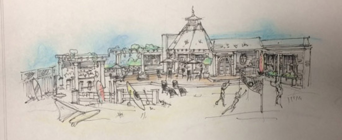 SKETCH OF BEACH CLUB