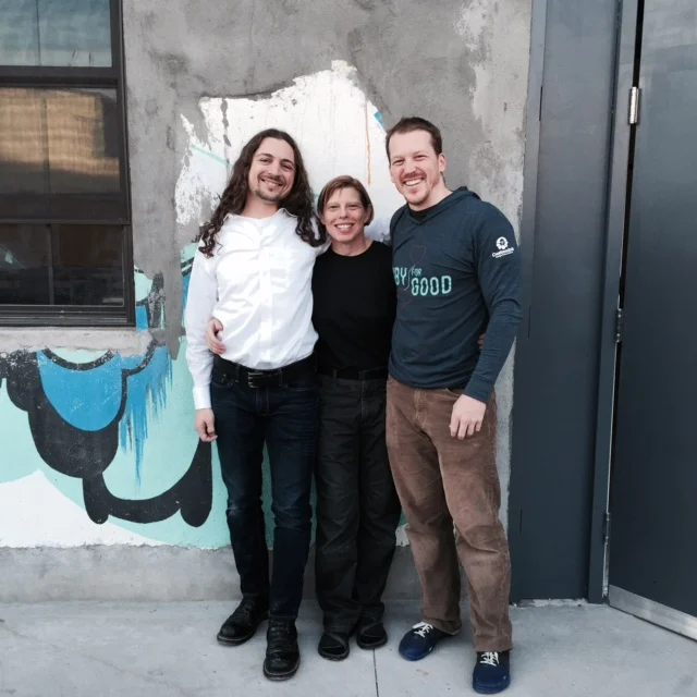 Jim Gay with fellow instructors Avdi Grimm and Sandi Metz after teaching at her Practical Object-Oriented Design course in NYC.