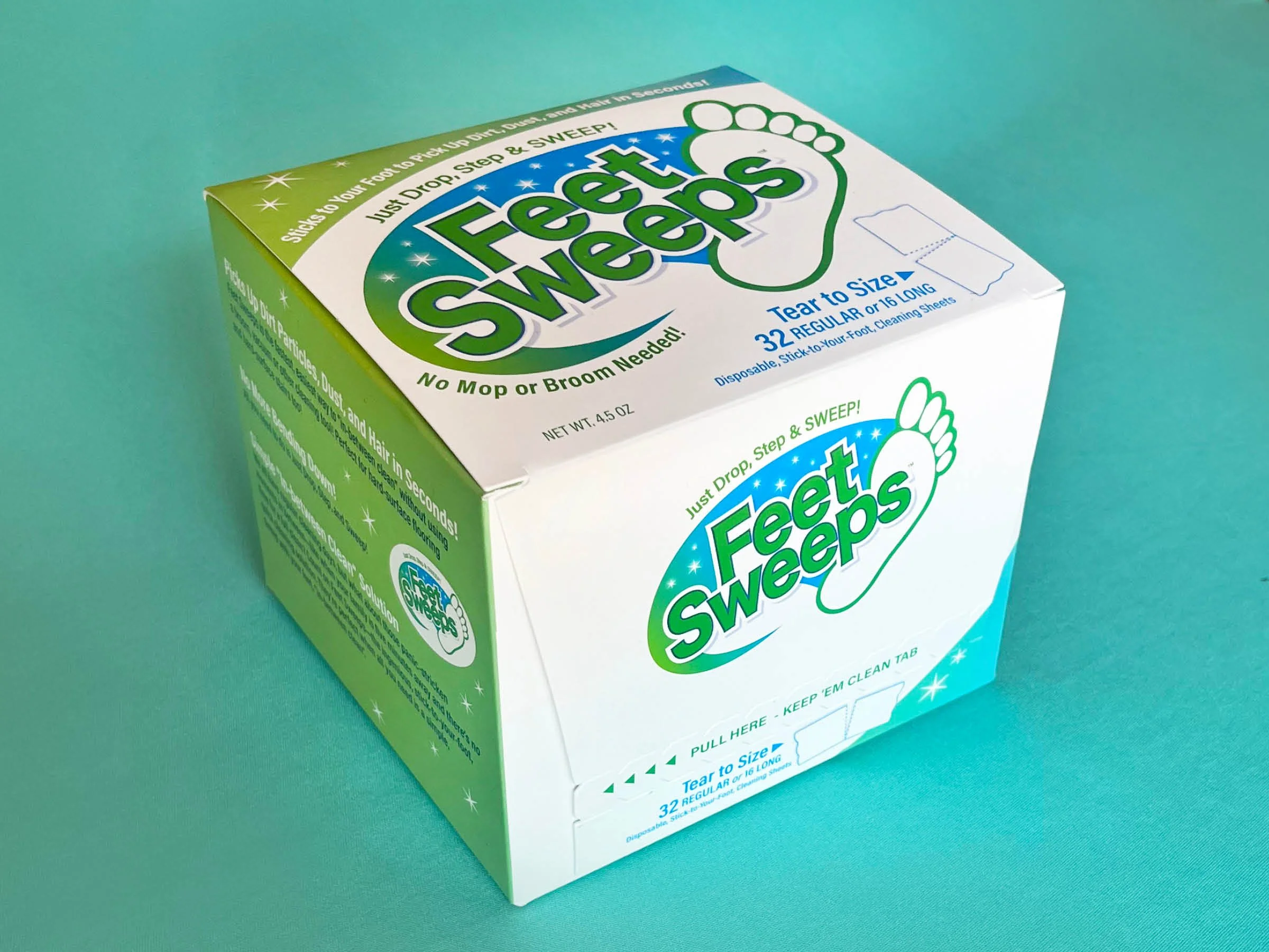 Feet Sweeps Disposable Stick-to-Your-Foot Cleaning Sheets