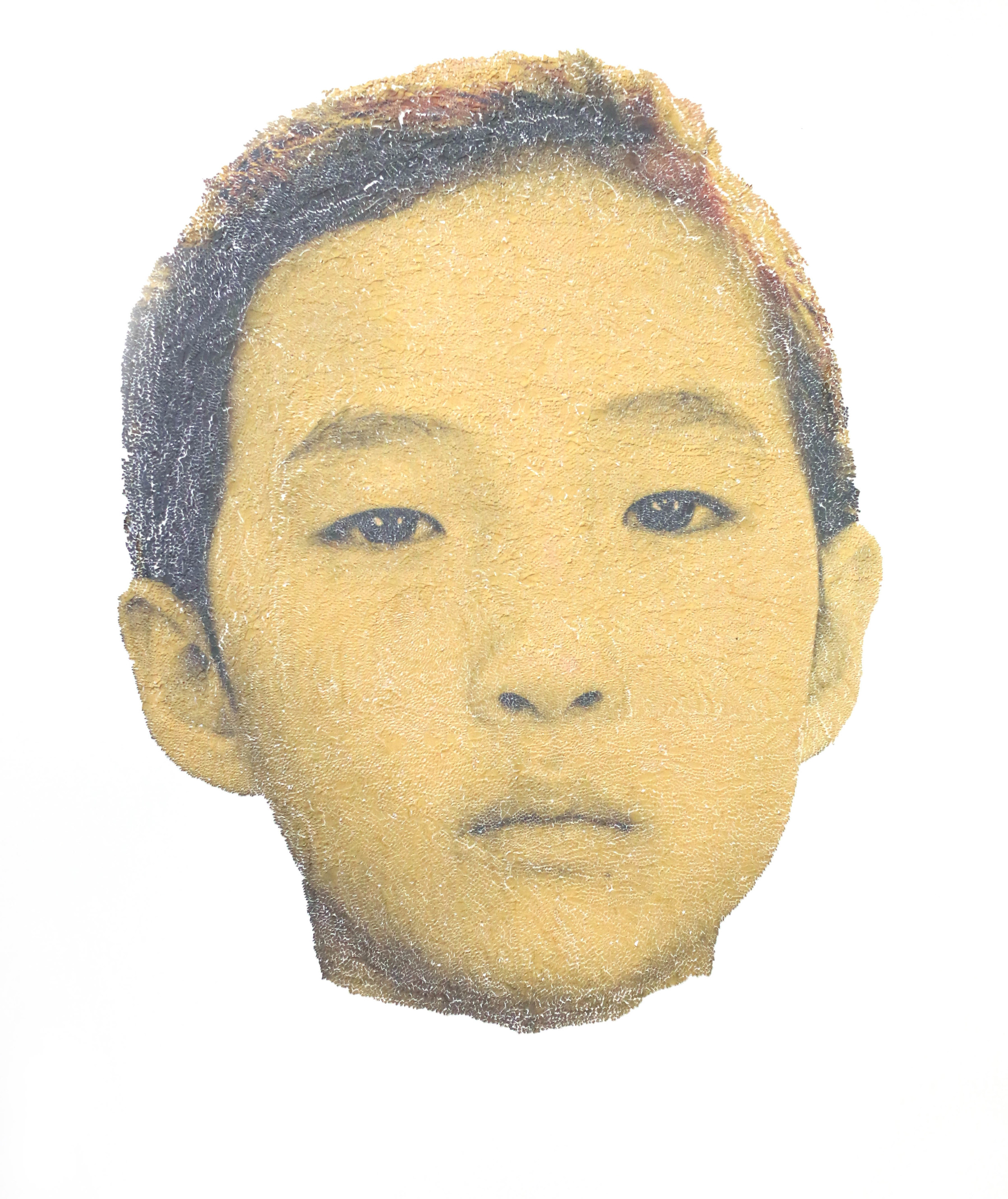  Joanne, 2016, torn and pasted photo on paper, 40"x32" 