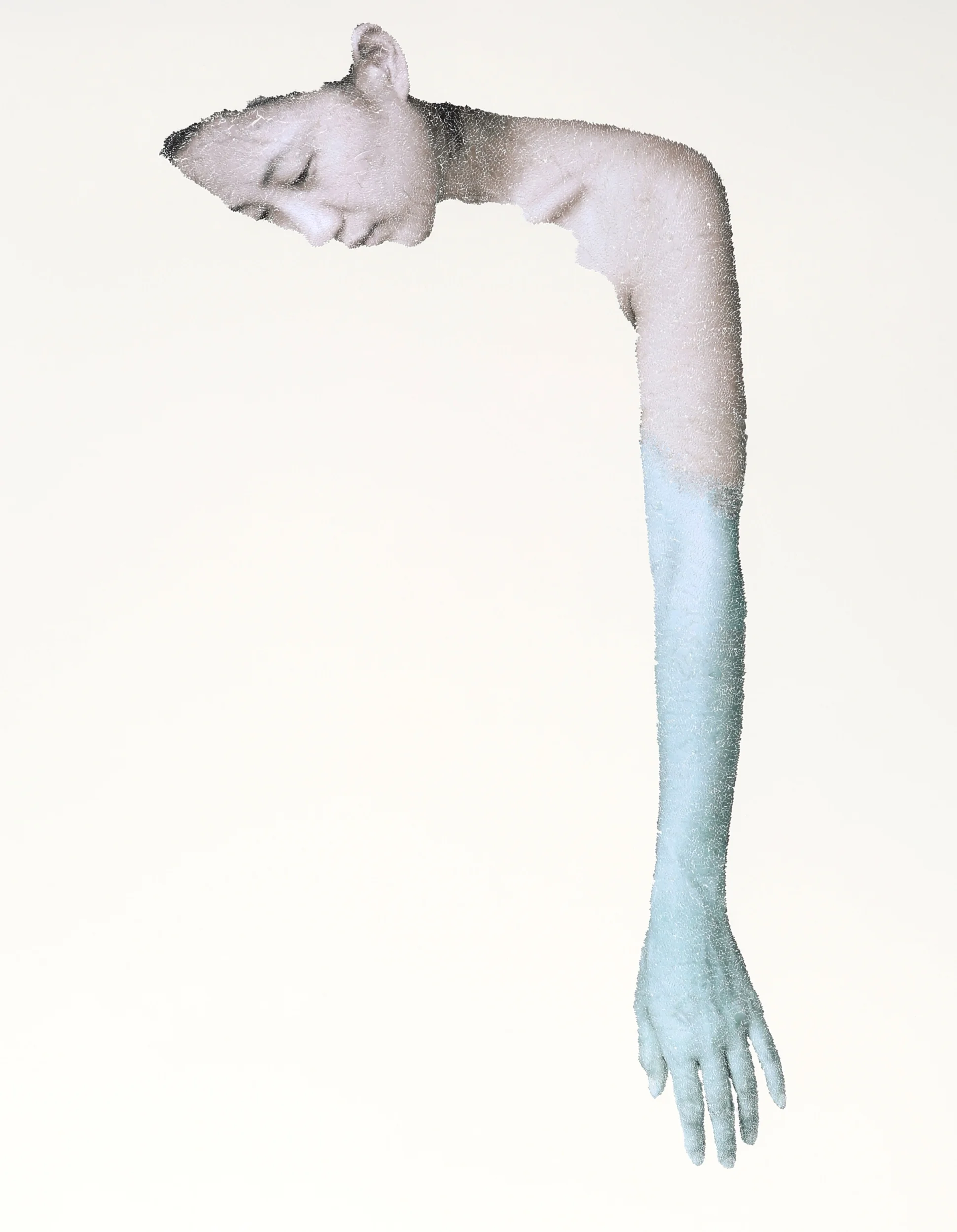  Untitled, 2015, torn and pasted photo on paper, 40"x32" 