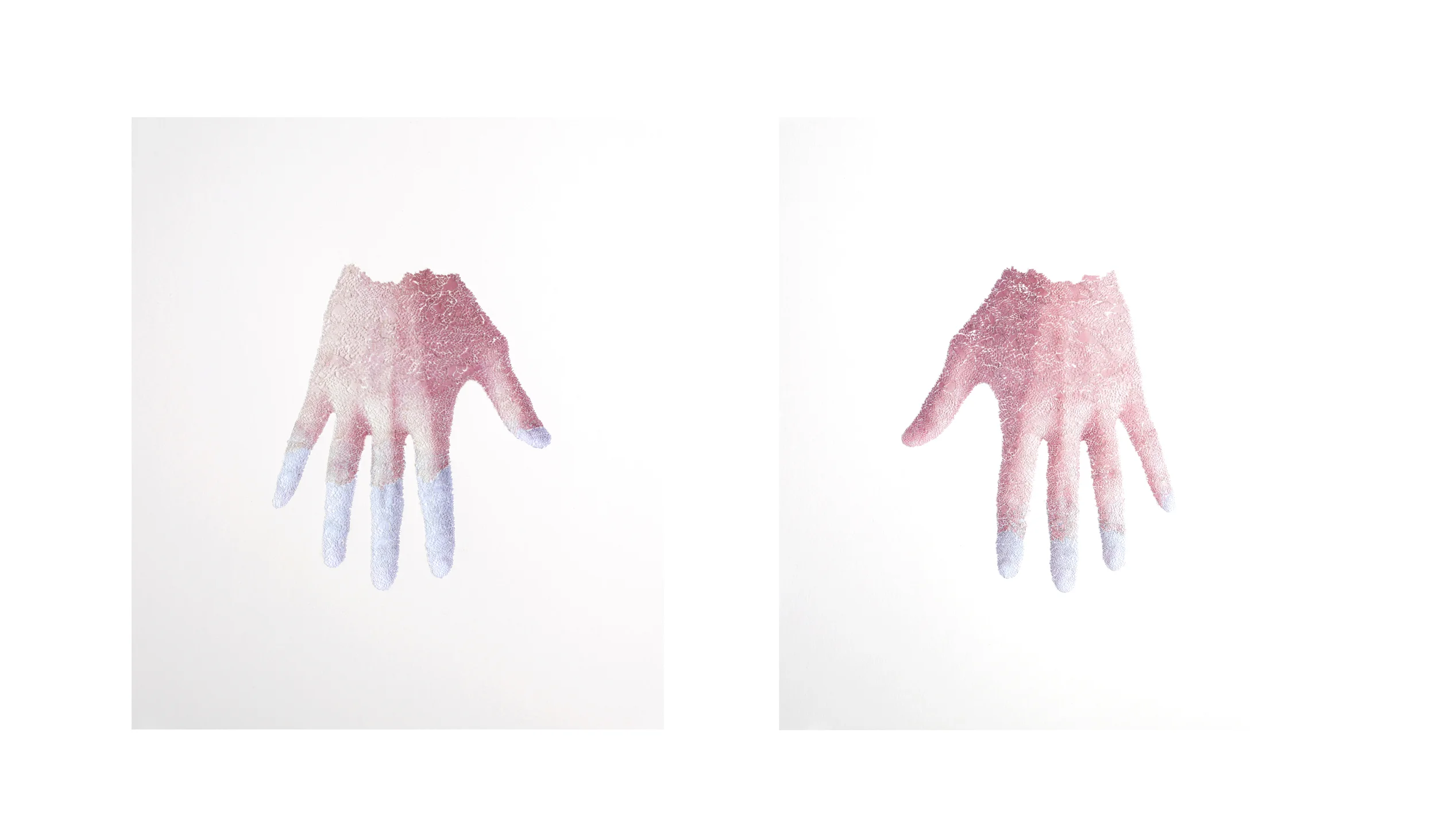  Right hand, Left hand, 2012, torn and pasted photo on paper, 25"x23" 