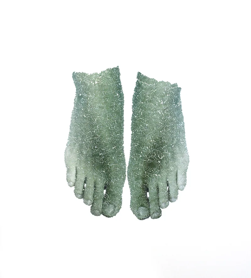  Feet, 2015, torn and pasted photo on paper, 28"x 25" 