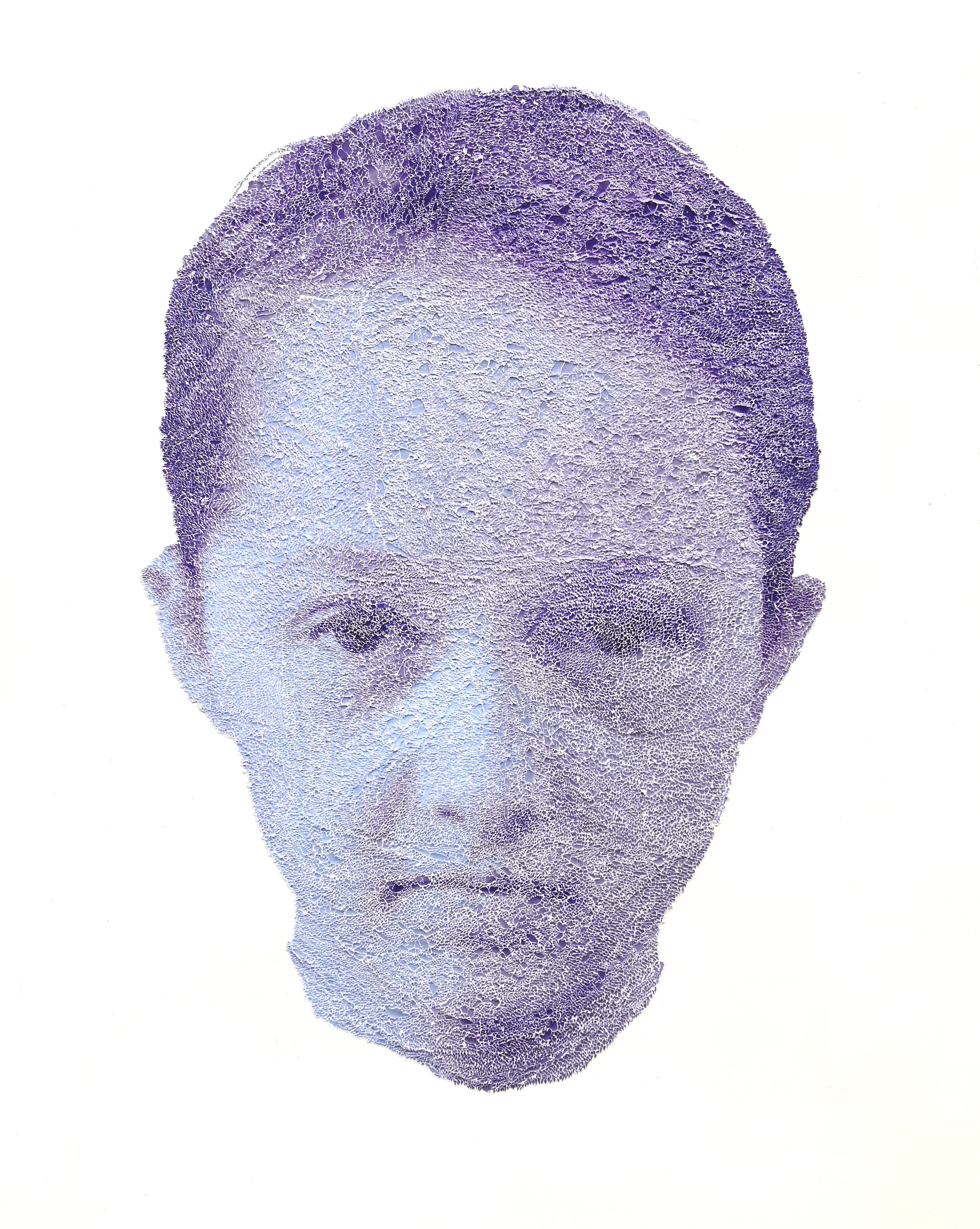 Mei Lin, 2017, torn and pasted photo on paper, 48"x36" 