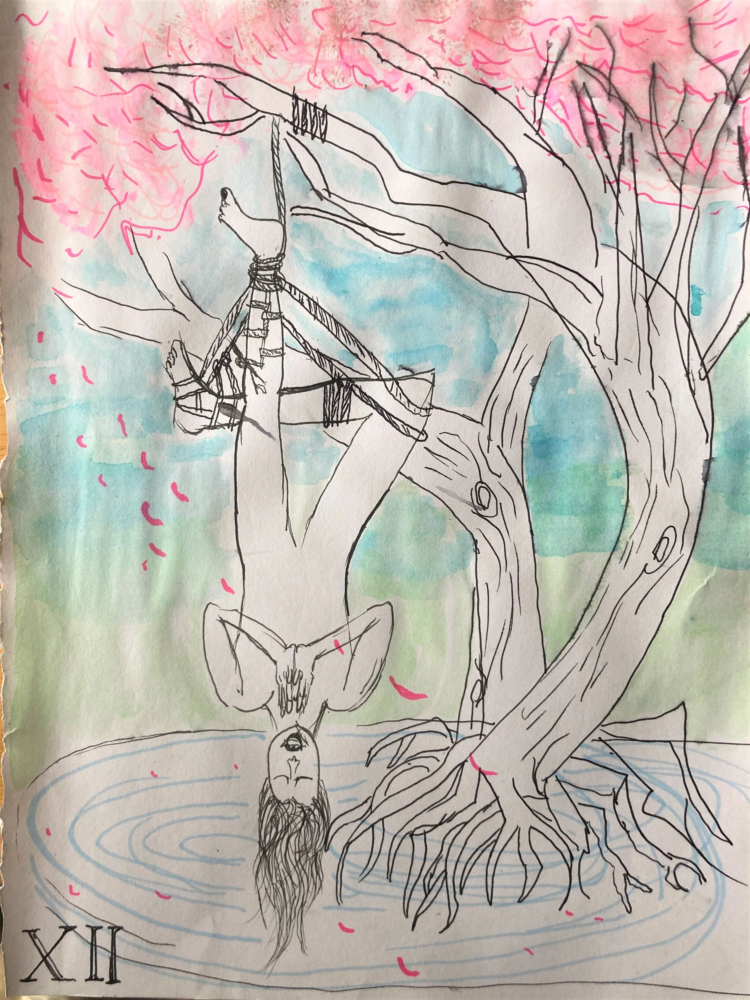 Max DeMulder_ The Hanged Xer_2020_Watercolor and Ink_8 x11.JPG