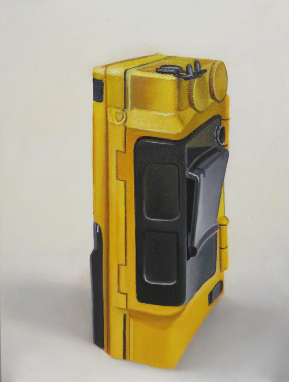 Personal Audio Player, oil on panel, 9 x 12, 2009