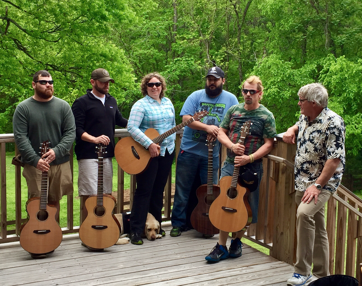 Participants with their new Breedlove guitars courtesy of Two Old Hippies.