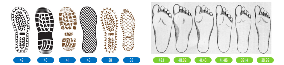 Shoe size is 43. But what is your feet size, measured with a scale? Try it now. Something tells me it's NOT exactly 43 :-)