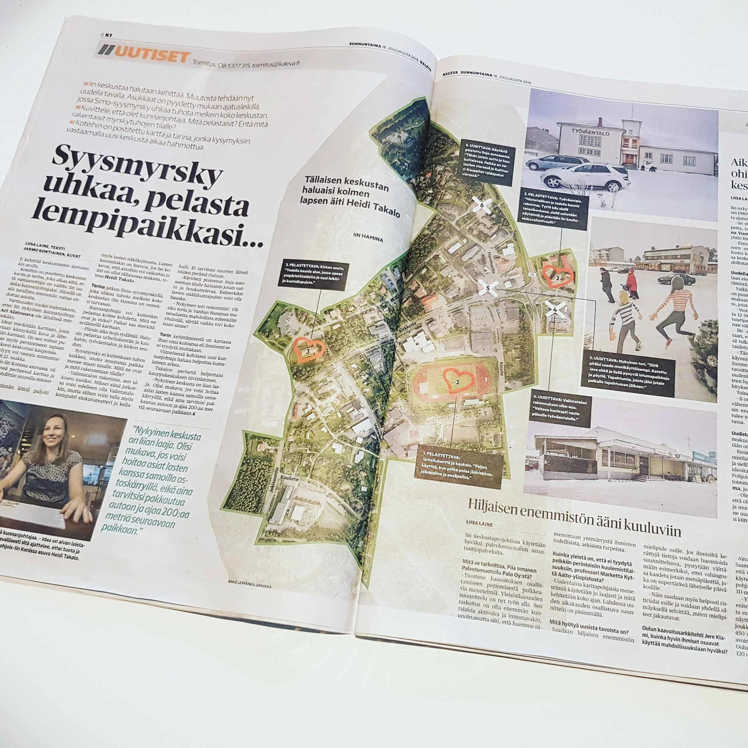 Kaleva uutisoi karttakyselystä syksyllä 2016