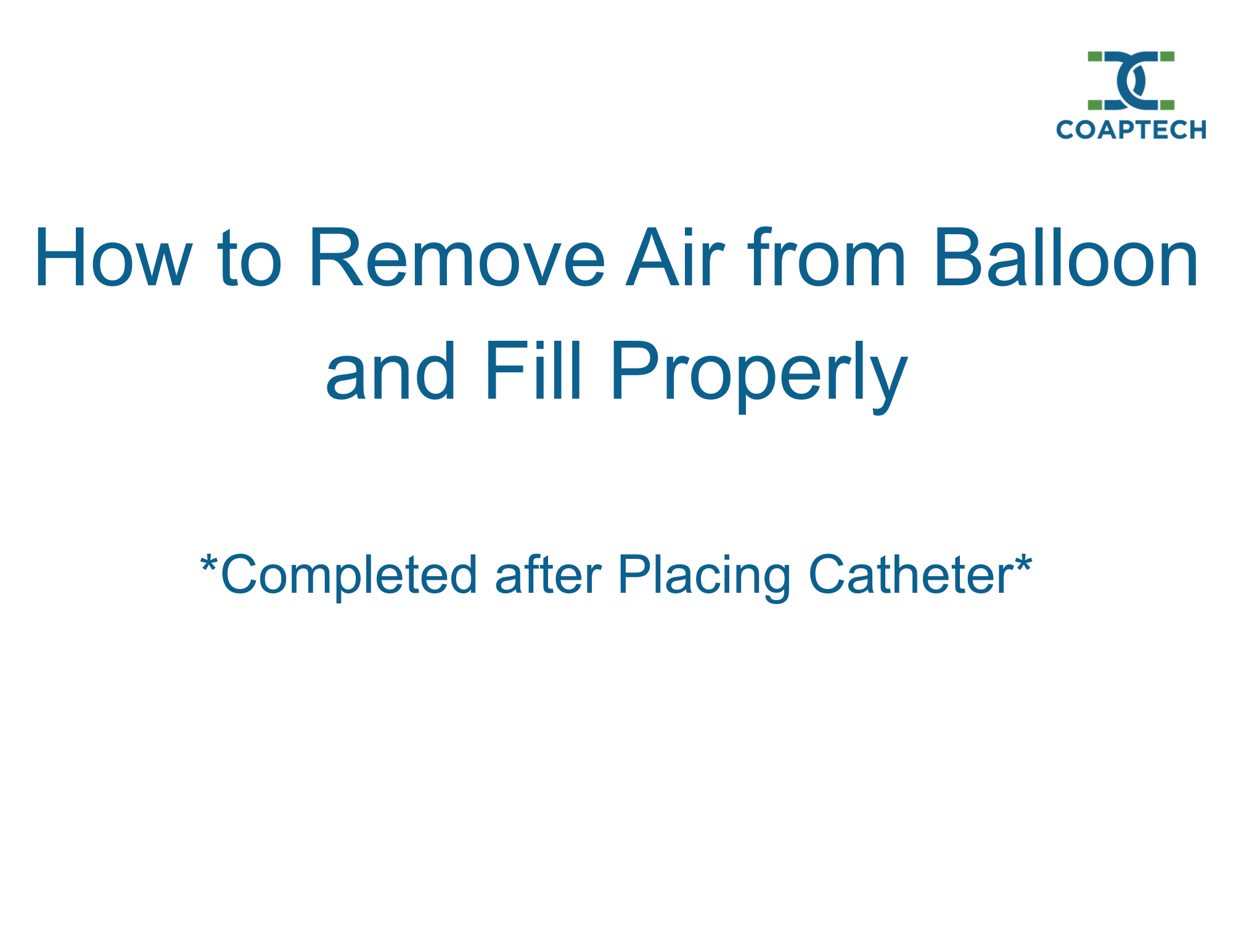 Short video demonstrates how to remove air from existing balloon catheter, ensuring the best ultrasound visualization during PUG (percutaneous ultrasound gastrostomy). 