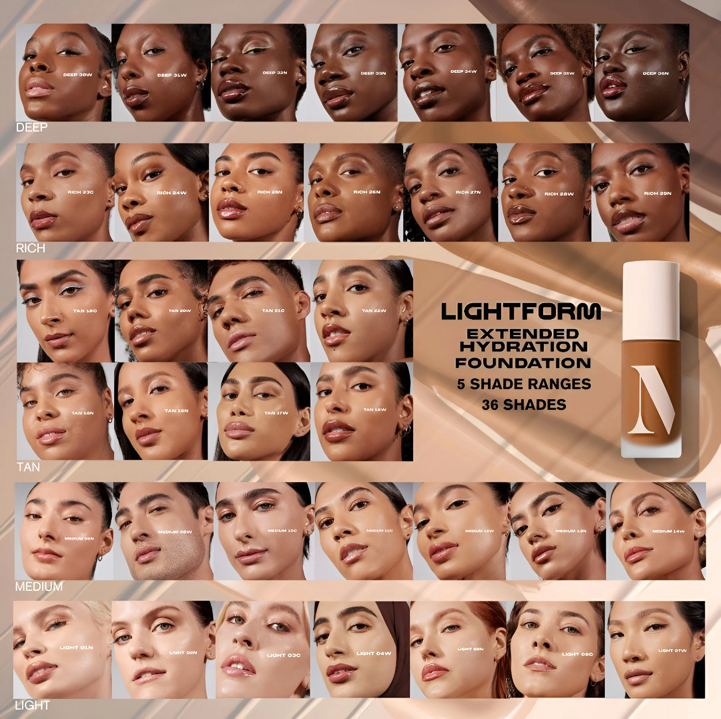 morphe lightform foundation shades swatches models beauty photography los angeles photographer