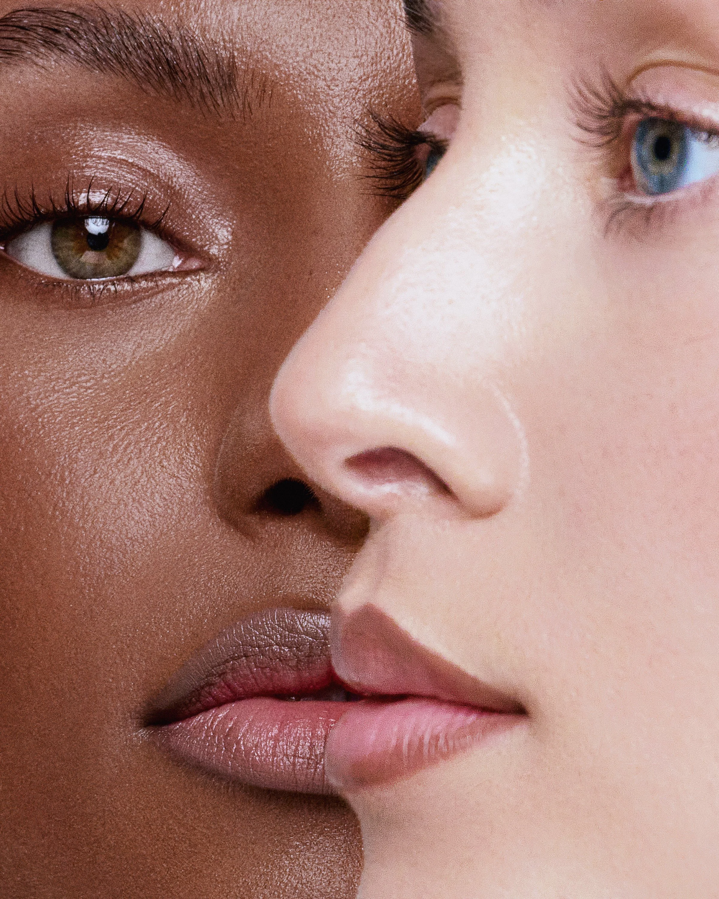 los angeles beauty photographer cosmetic makeup skincare photography new york face complexion two models