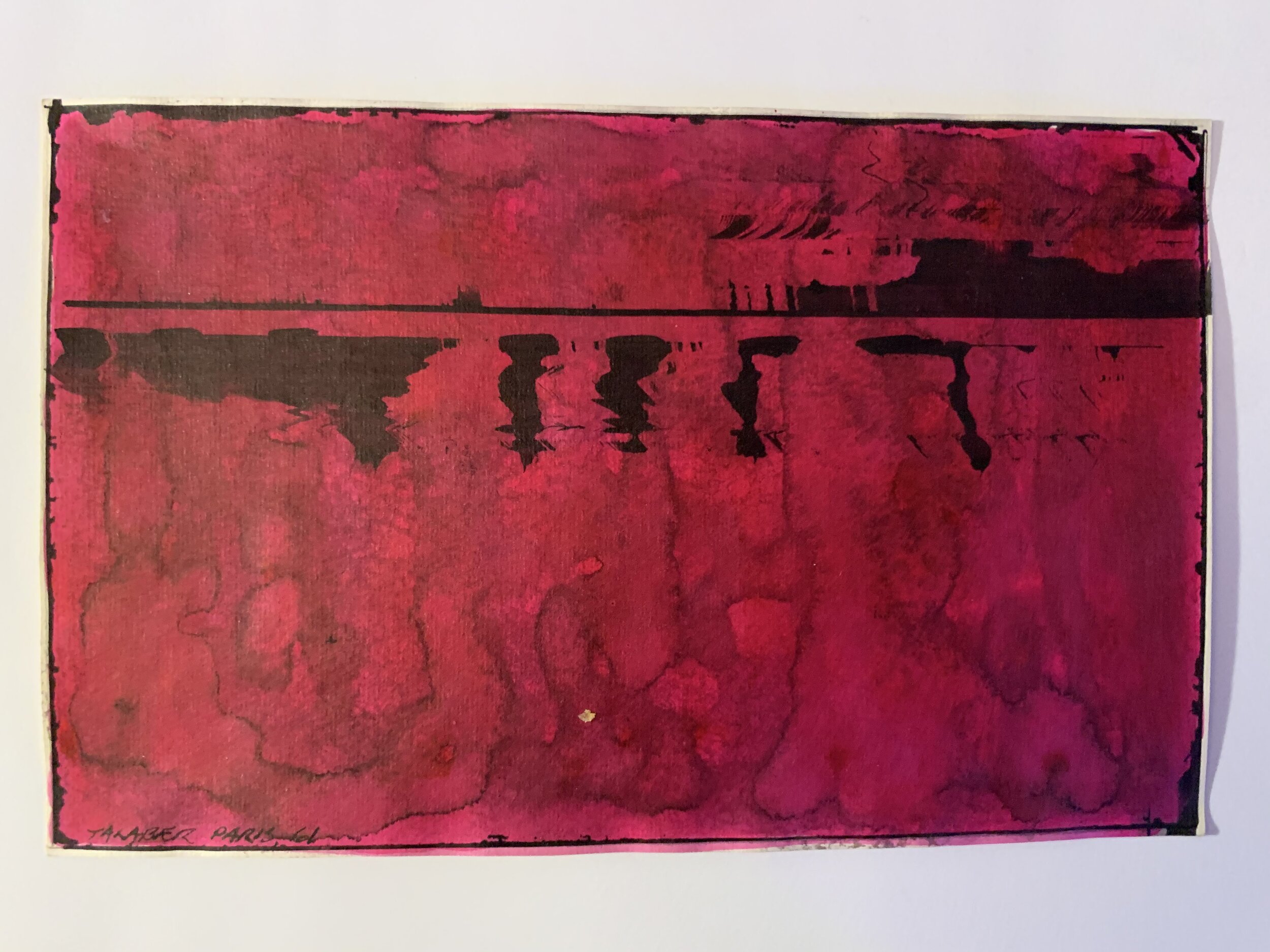 Original Ink on Paper by Richard Talaber - Paris 1961