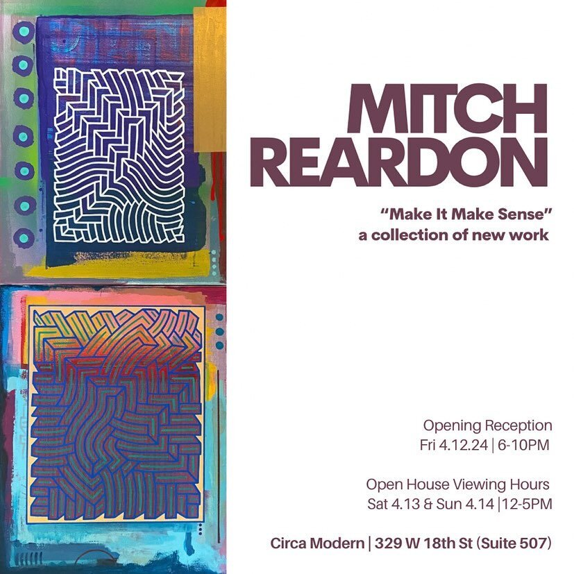 PUMPED ABOUT THIS SHOW! Works by @mitchpaintschicago FRIDAY April 12th 6-10pm at our warehouse showroom at 329 w 18th st CHICAGO IL