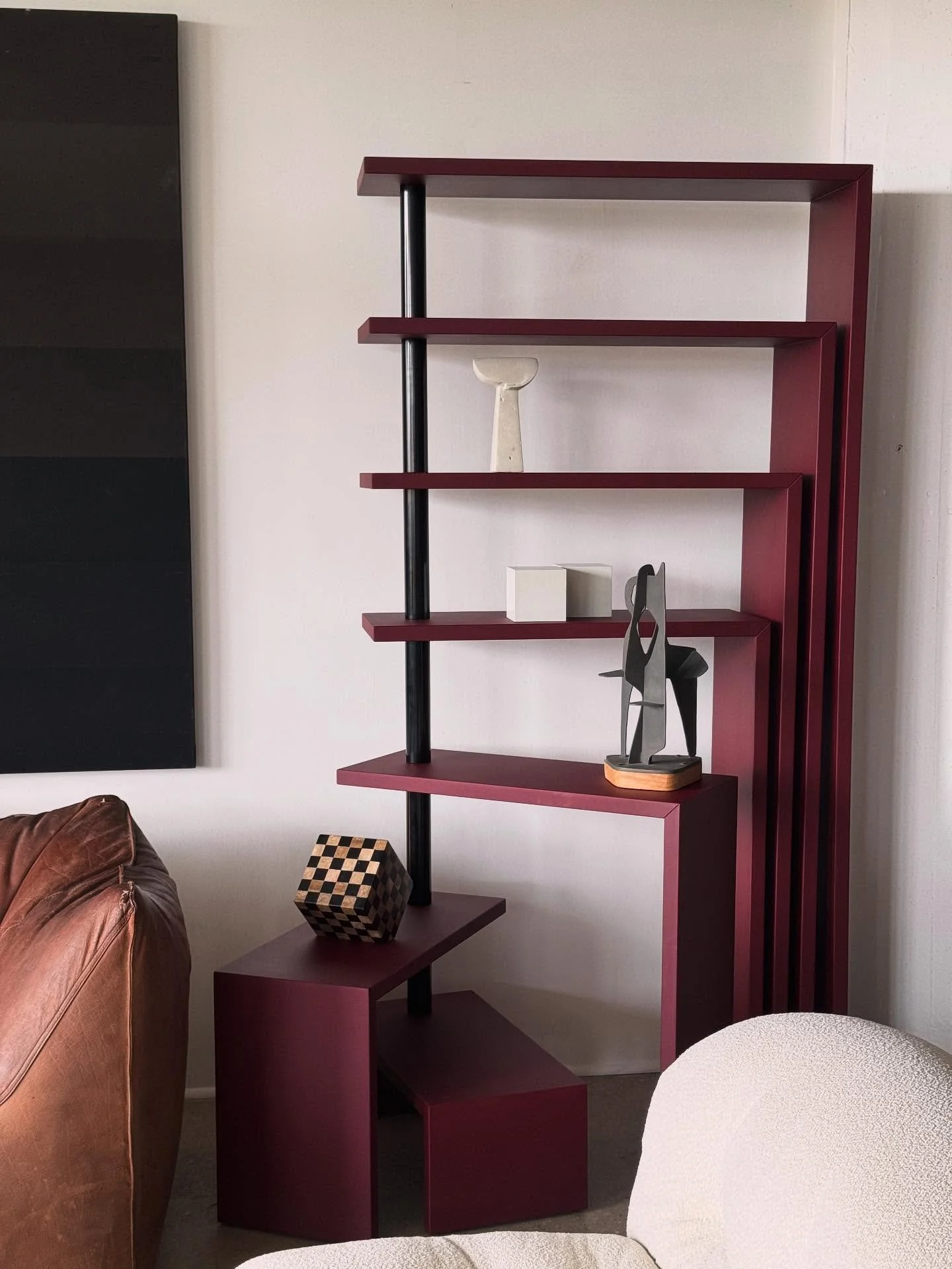 The &lsquo;joy&rsquo; rotating shelf by Achille Castiglioni for Zanotta Italy. Just arrived and ready for this weekends open hours.