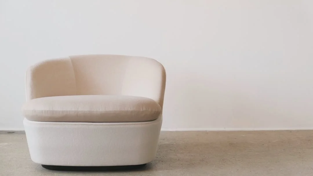Jasper Morrison ORLA chair for Cappellini (redone in cream mohair)