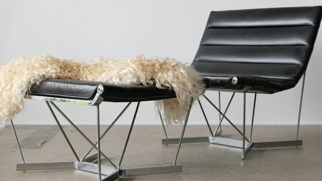 The elusive and technical masterpiece by Nelson &ldquo;The Catenary&rdquo; lounge chair and ottoman (model 6380) for Herman Miller 1962 ( in all@original leather in exceptional condition.