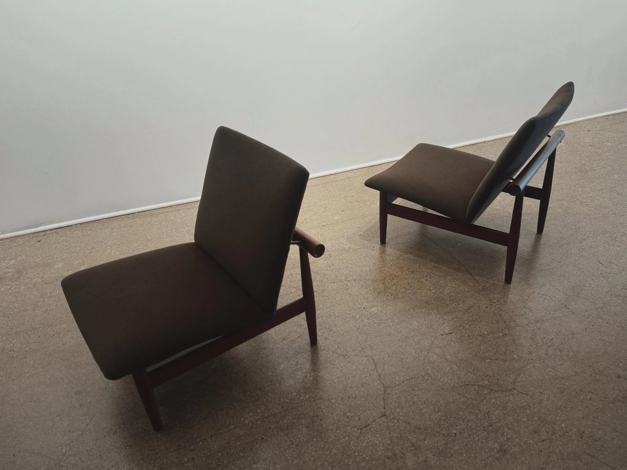 This pair of Finn Juhl &lsquo;Japan&rsquo; chairs just arrived! The space is almost finished! Super hyped for you to see it next weekend!