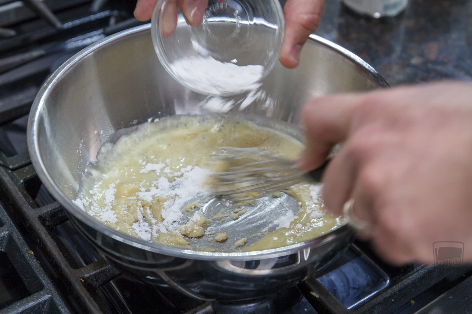 Whisking Flour