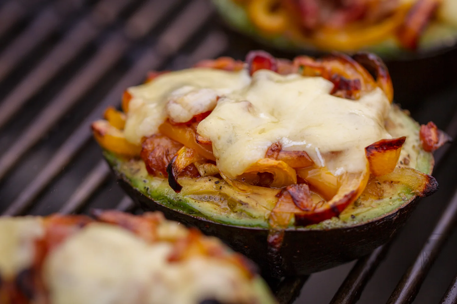 Grilled Stuffed Avocados with Cheese