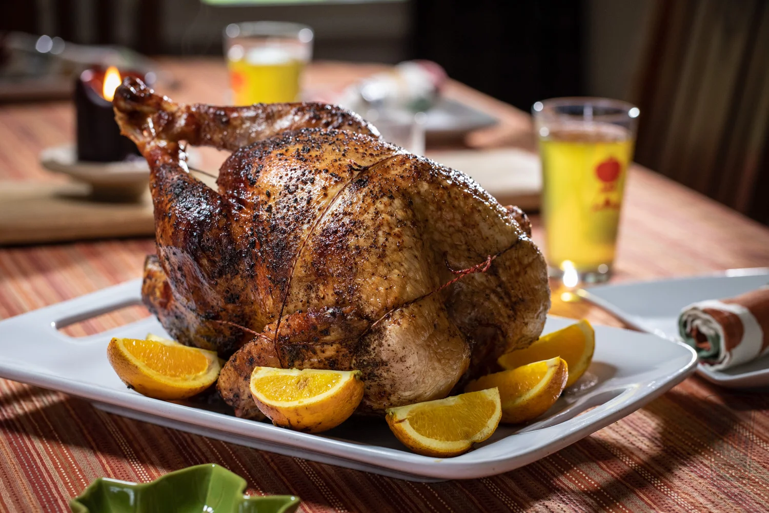 Plated Orange Sage Rotisserie Turkey