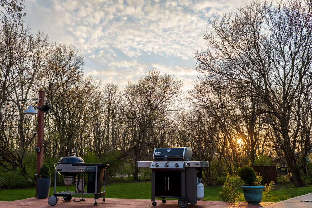 Weber Grills on Deck by Sunset
