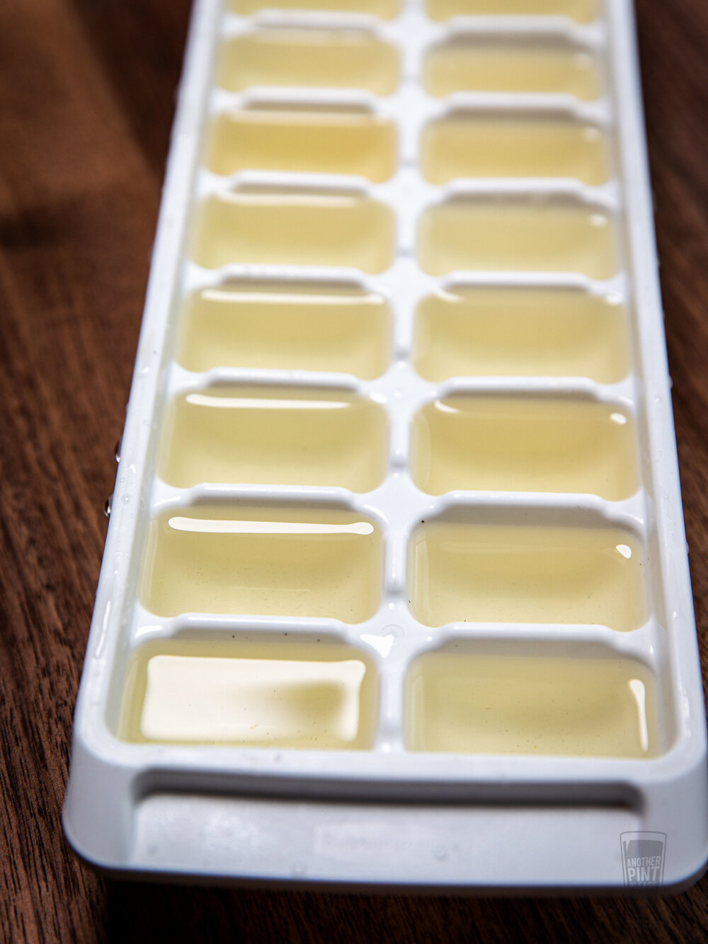 Smoked Water in Ice Cube Tray