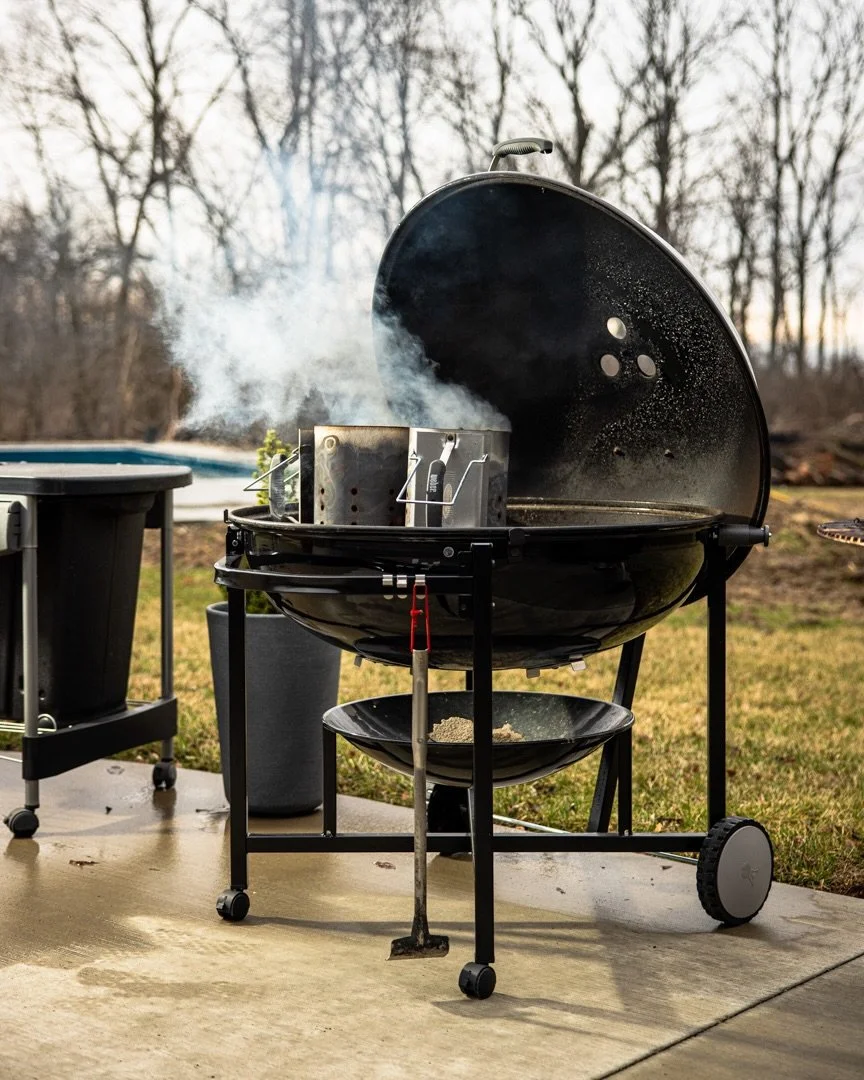 Studio takeover and a sign of a summer to come. Colt had some of his basketball teammates over tonight, so of course I ripped off the sling and grabbed the tongs. Kidding, partly.

After firing up the Ranch for 6 pounds of wings, I pushed out the Sla